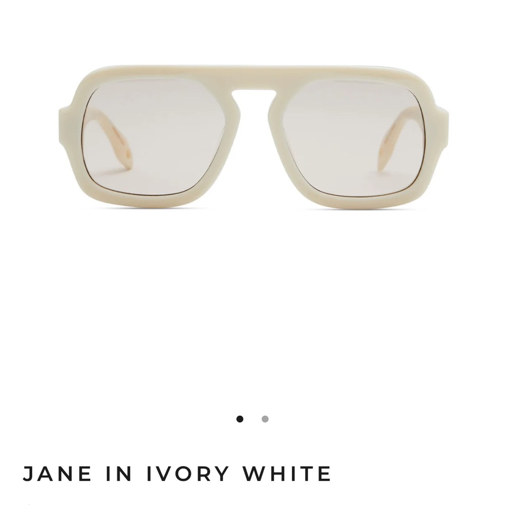 White Elisa Johnson Jane Sunglasses - Women